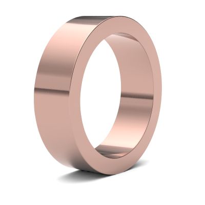 James Moore Wedding Rings | 9ct Rose Gold | 6mm | Heavy | Flat | AG_6LHF-9R