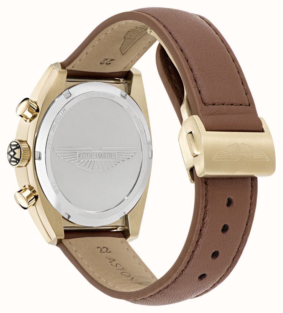 Aston Martin Timeless Quartz Chronograph (43mm) Champagne Dial / Brown Leather Strap MTTS2F502 - alternative Ansicht 4