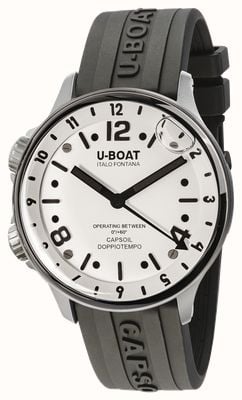 U-Boat Quadrante bianco Capsoil doppiotempo 45 ss 8888/B