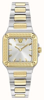 Versace Greca edge 石英表（29毫米）银色表盘/双色不锈钢表带 VE5G00226