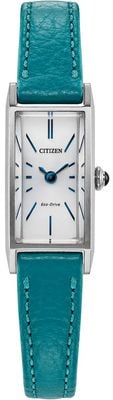Citizen エコ・ドライブ fio (14x30mm) ホワイトダイヤル / ティールブルーレザーストラップ EG7120-00A