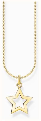 Thomas Sabo Star Pendant Gold-Plated Sterling Silver Necklace 45cm KE2222-413-39-L45V