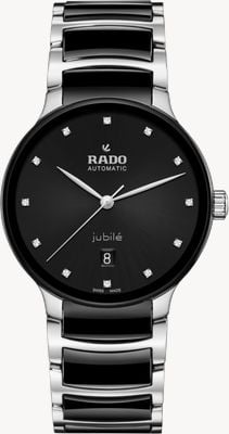 RADO Centrix diamanten automatisch (39,5 mm) zwarte wijzerplaat / zwart hightech keramiek & roestvrij staal R30018742
