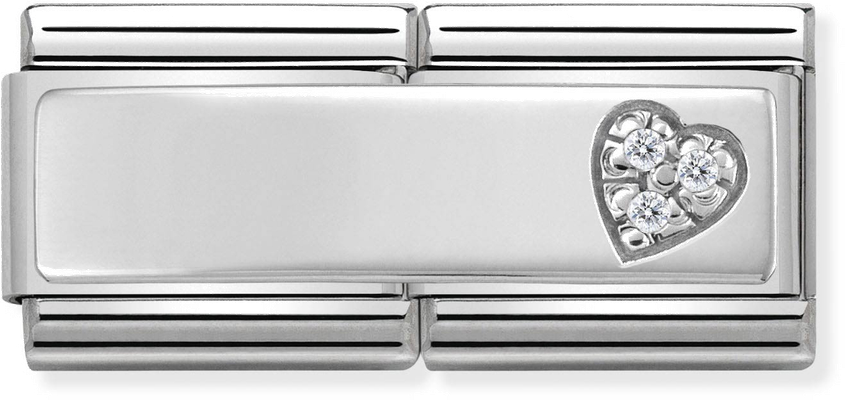 Nomination Classic Heart Sterling Silver & Steel Charm 330731/09