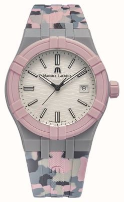 Maurice Lacroix Aikon Quartz #TIDE Camo Limited Edition (40mm) Arctic Pink ‘vagues du Jura’ Dial / Arctic Pink Camo AI2008-2991Z-00A-0