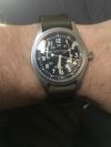 Customer picture of Hamilton Khaki Field Mechanical *Sonic the Hedgehog - 2020* (38mm) Black Dial / Green NATO Strap H69439931