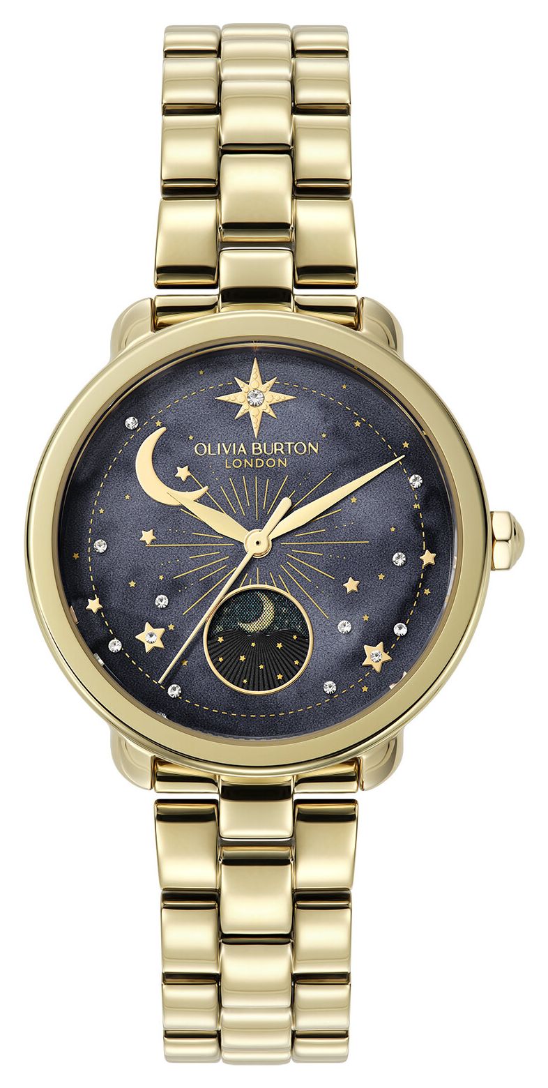 Olivia Burton Celestial Moonphase (34 mm) schwarzes uhr-image-198225