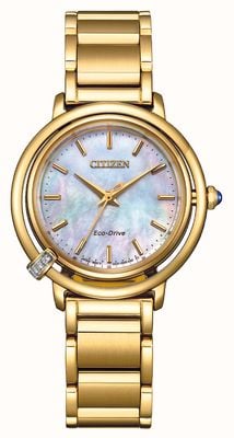 Citizen Women's L Arcly Eco-Drive (31mm) Mother-of-Pearl Dial / Gold-Tone Stainless Steel Bracelet EM1092-64D
