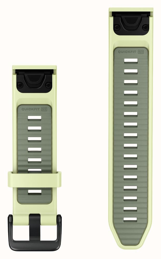 Garmin QuickFit Bands (20mm) Citron/Willow Silicone with Black Hardware - Strap Only 010-14506-01 - alternate view 2