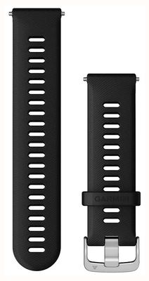 Garmin Apenas alça de liberação rápida (22 mm) silicone preto, ferragens prateadas 010-11251-3A