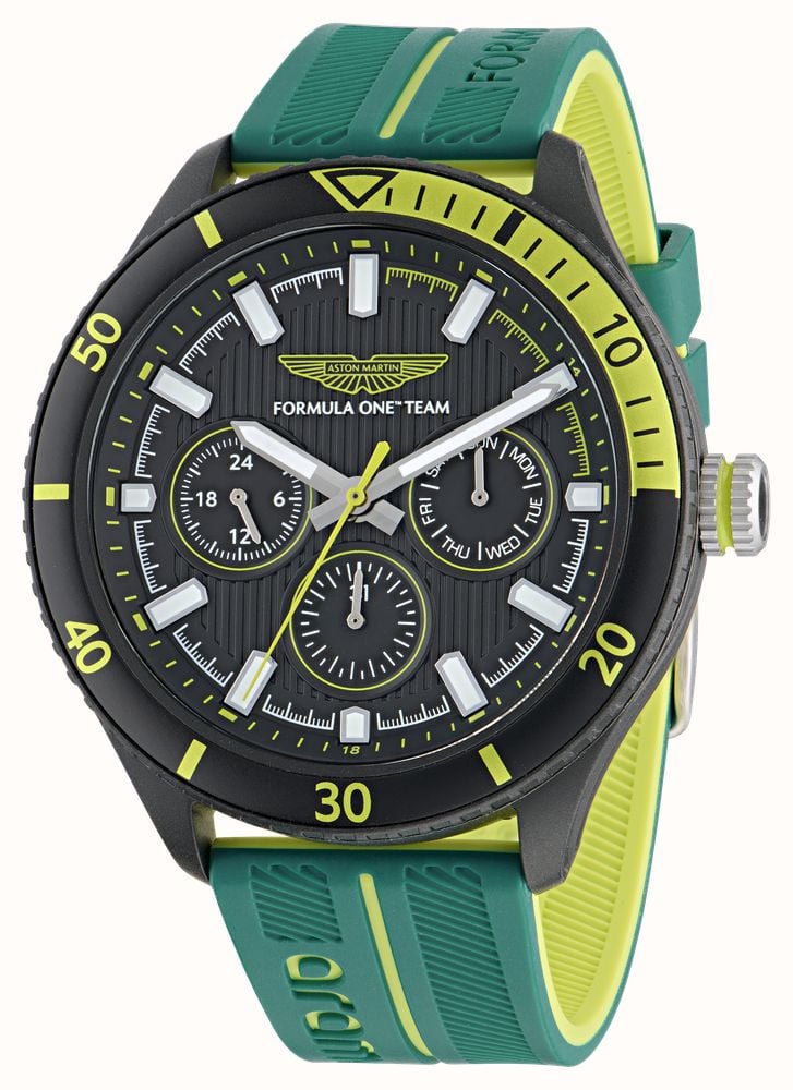 Aston Martin Aramco Formula One™ Team PIT W Quartz Multifunction (46mm) Black Dial / Podium Green Silicone Strap MTFP1F501 - alternative Ansicht 2