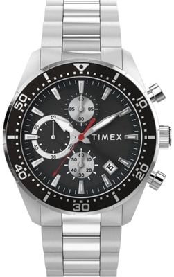 Timex Ridgefield Chronograph (42mm) Black Dial / Stainless Steel Bracelet TW2Y56900