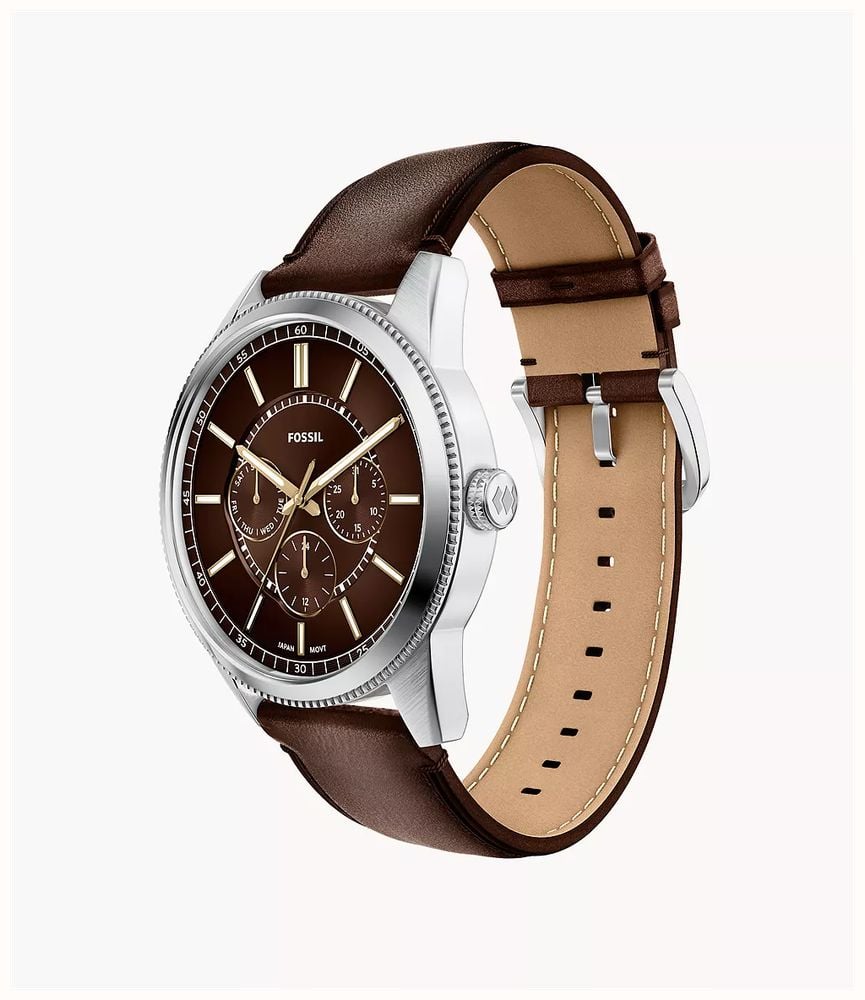 Fossil Multifunction Brown Leather Watch and Bracelet Gift FS6226SET - widok alternatywny 5