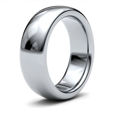 James Moore Wedding Rings | 18ct White Gold | 7mm | ExtraHeavy | Premium Court | AG_7GZP-18W