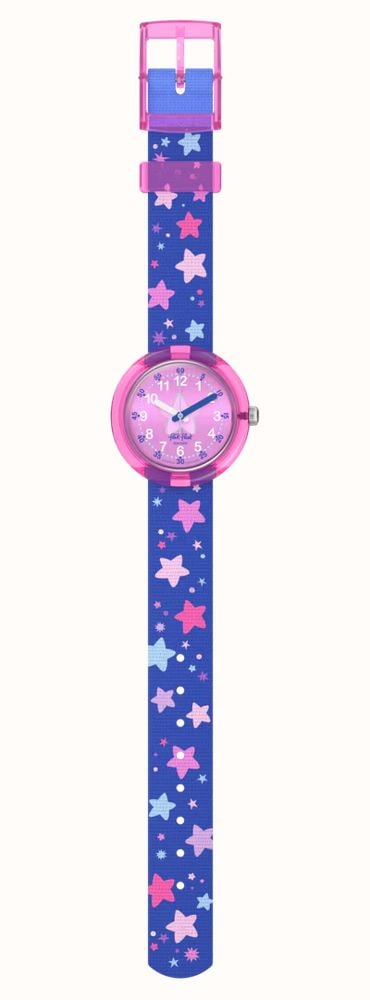Flik Flak Children's Girls Pink and Purple To The Stars Themed Quartz FPNP190 - vista alternativa 3