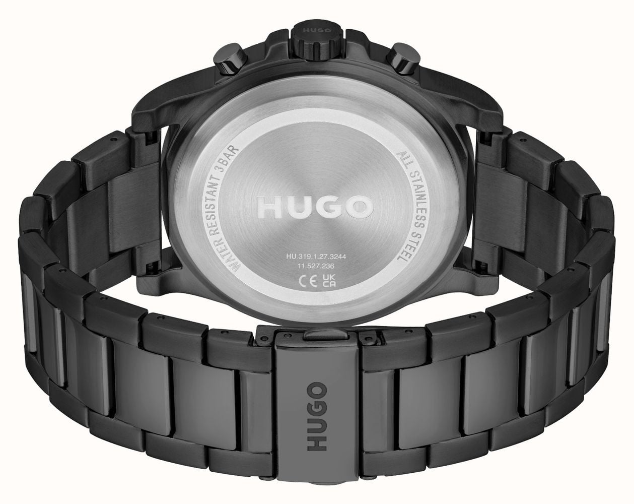 Hugo Class HUGO Men's #IMPRESS | Black Dial | Black Stainless Steel Bracelet ...