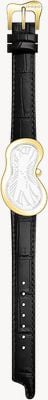 Exaequo Melting Watch Classic Strap Only - Black "Croco Pattern" With Gold Buckle EX CLASSIC BLACK.CROC.GOLD