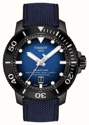 Tissot Морская звезда 2000 | силовой 80 | синий силикон T1206073704100