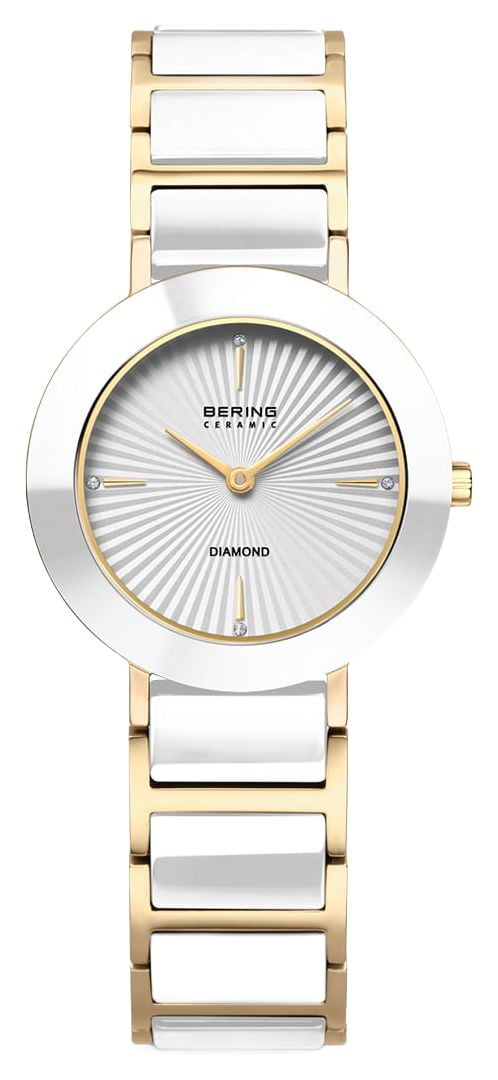 Bering CÃ©ramique (29mm) cadran blanc effet soleil / montre