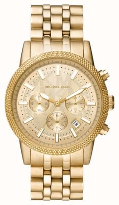 Michael Kors Hutton goudkleurig chronograaf horloge MK8953