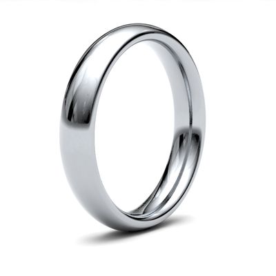James Moore Wedding Rings | 18ct White Gold | 4mm | Heavy | Traditional Court | AG_4LHC-18W