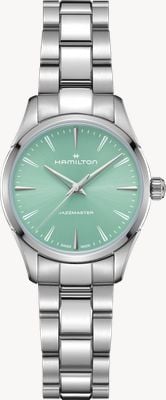 Hamilton ジャズマスター クォーツ (32mm) ターコイズサンレイダイヤル / ステンレススチールブレスレット H32301161