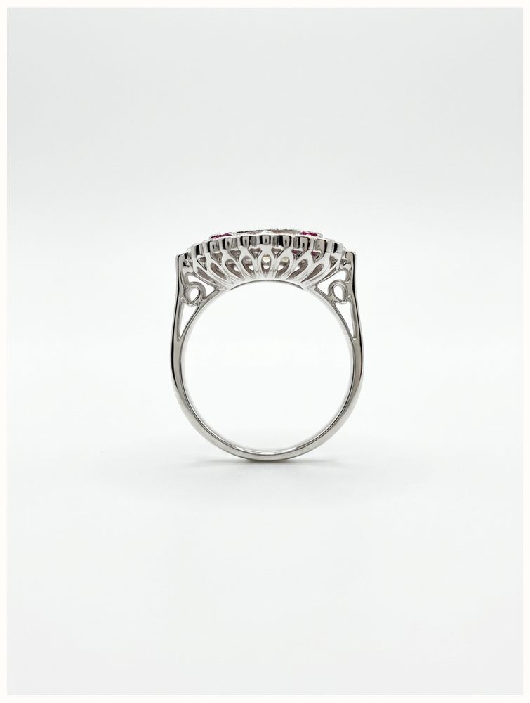 18ct White Gold Diamond Cluster Ring JM4721 - 备用视图 3