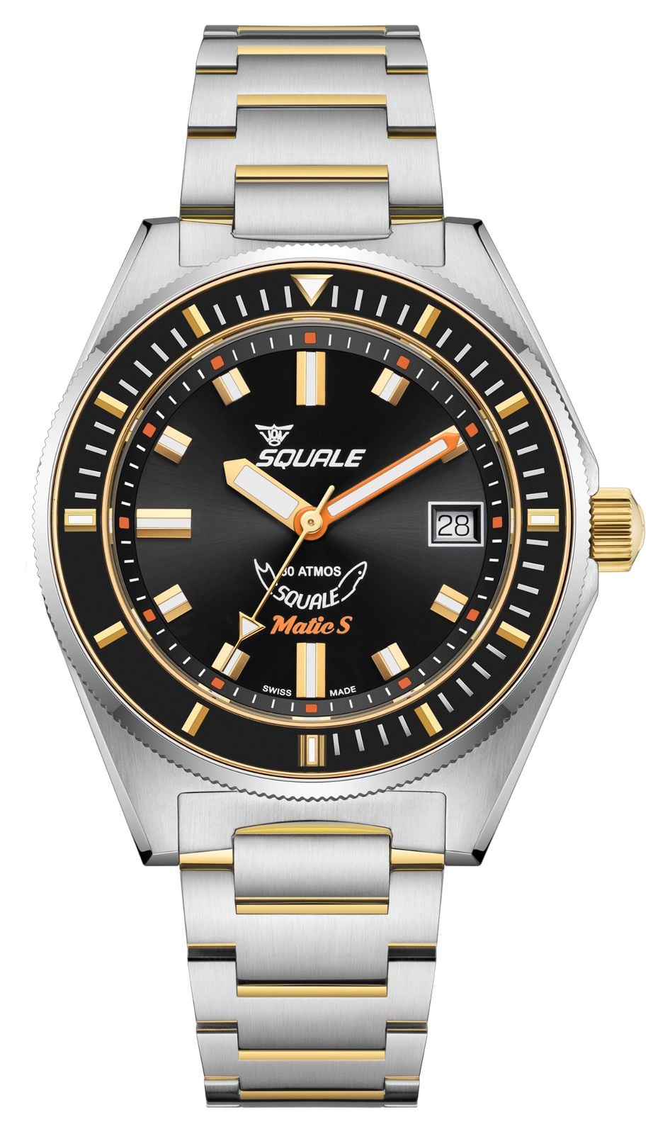 Squale Matic S Automatic 39mm Sunray Black Dial  Watch