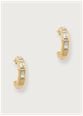 Guess Womens Gold Plated Stainless Steel LES BAGUETTES Earrings UBE06332YG - альтернативный вид 3