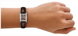 Michael Kors Women's Petite Essex Stainless Steel Brown Crocodile Embossed Leather Strap MK7693 - alternative Ansicht 3