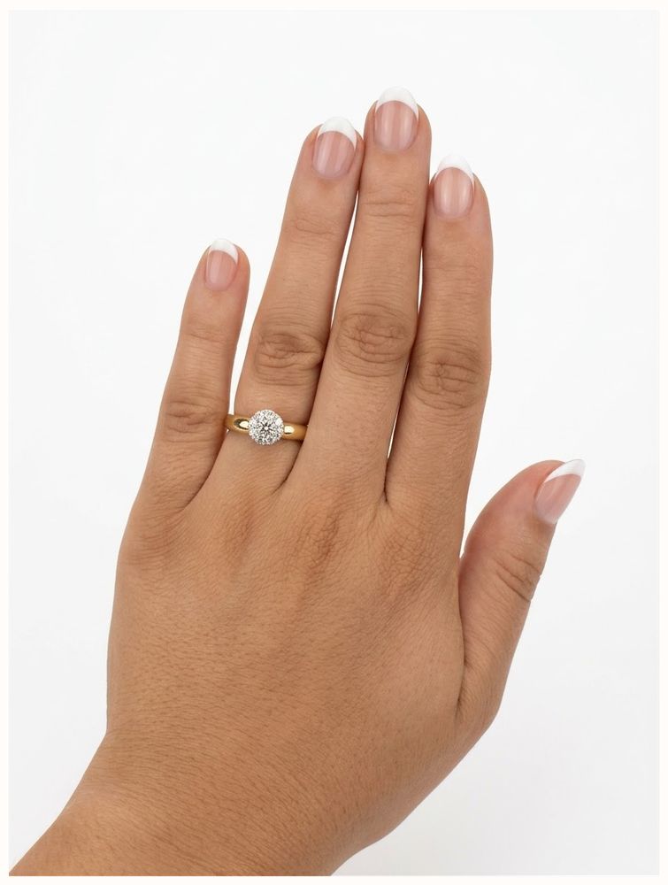 James Moore & Co Pre-Owned 18ct Yellow Gold 0.50ct Diamond Cluster Ring With Diamond J51392 - 备用视图 4