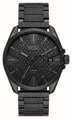 Diesel Masculino ms9 | mostrador preto | pulseira de aço inoxidável preta DZ2161