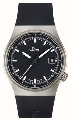 Sinn 544 Automatik (38,5 mm) mattschwarzes Zifferblatt / schwarzes Silikonarmband 544.010 SILICONE