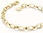 Thomas Sabo THOMAS SABO Charm Club Original Yellow Gold Tone Plated Oval Link Charm Bracelet X0031-S02-39-L17 - vista alternativa 2