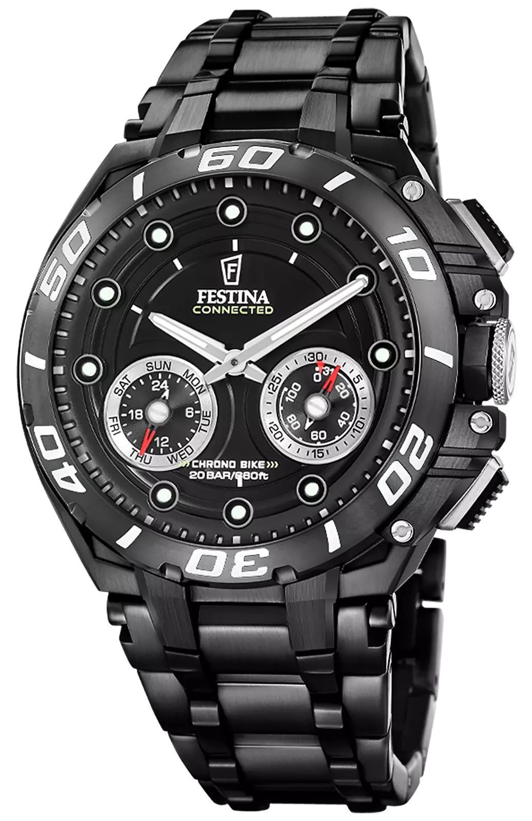 Festina Chrono Bike Connected Hybrid Smartwatch (46Mm) Blac…