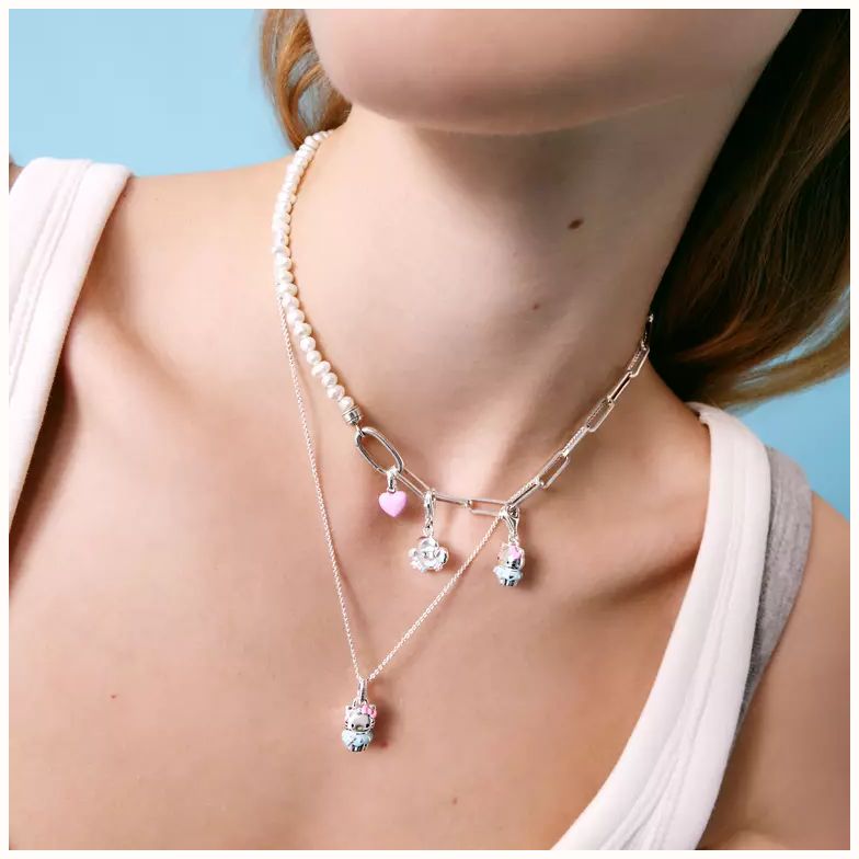 Thomas Sabo THOMAS SABO Pink Heart Charm – Connect CC13368-M02-9 - widok alternatywny 3