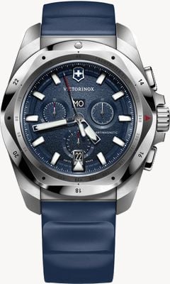 Victorinox I.n.o.x. crono (43 mm) esfera azul / correa de caucho azul 241984