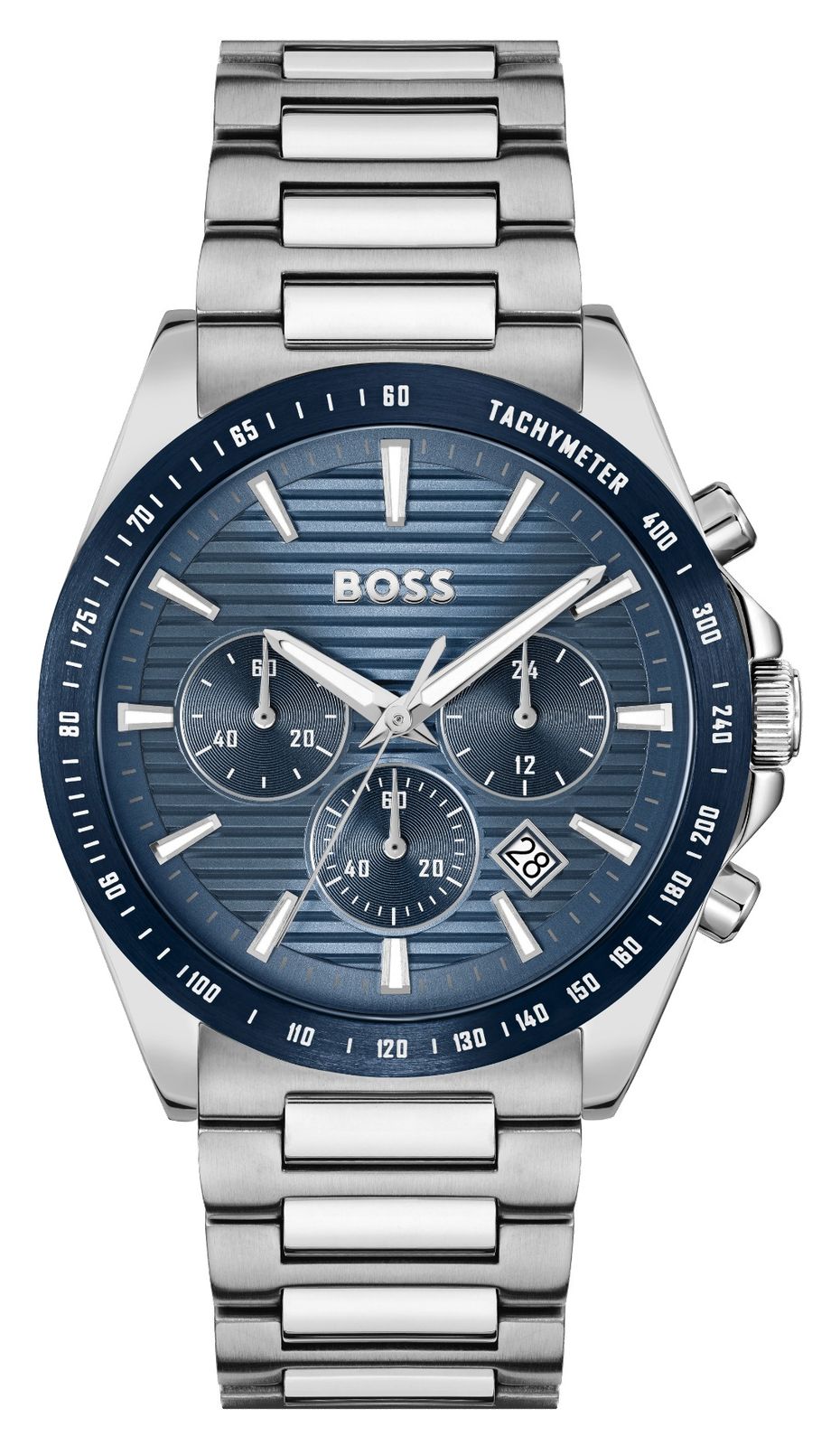 Boss Strike Chronograph (41 Mm) Strukturiertes Blaues Uhr