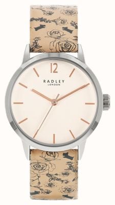 Radley | mulheres | pulseira de couro bege | mostrador branco | RY21245A