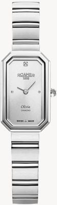 Roamer Olivia diamante quarzo (18 x 29 mm) quadrante argentato / bracciale in acciaio inossidabile 627845 41 19 20