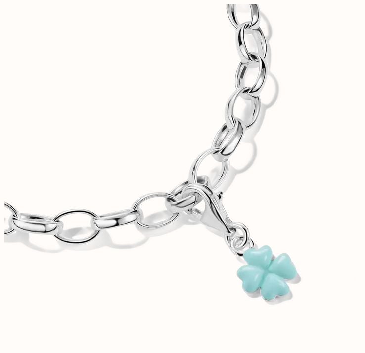 Thomas Sabo Green Cloverleaf Charm – Original 2257-M02-6 - vista alternativa 2