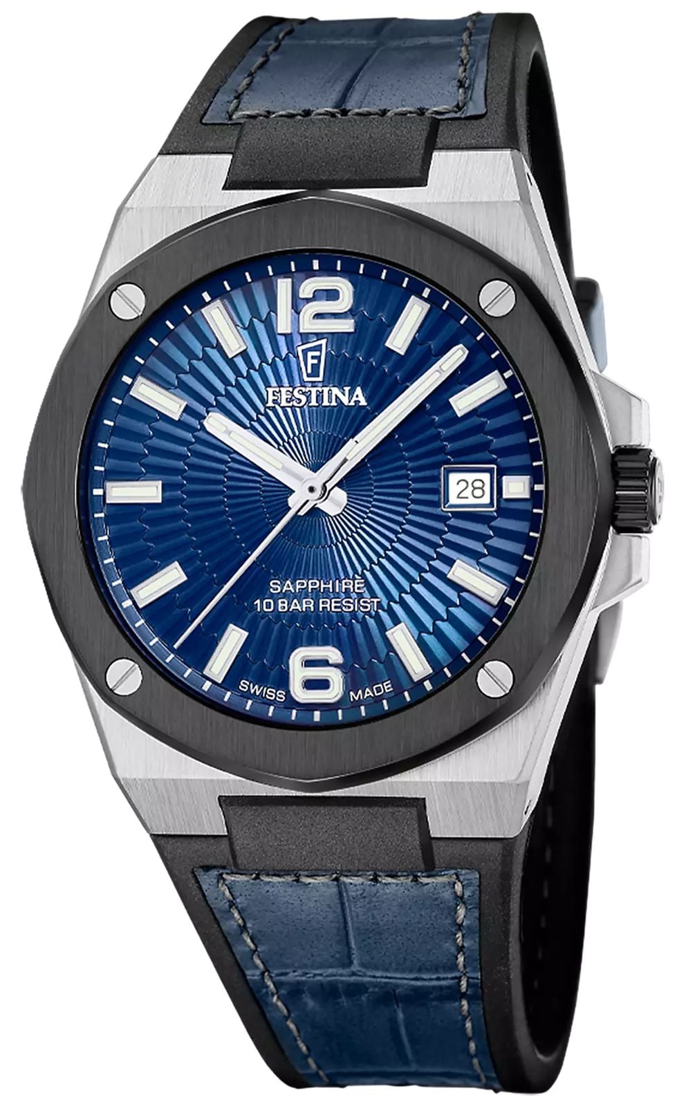 Festina suisse VallÃ©e Quartz (42 mm), cadran bleu / montre