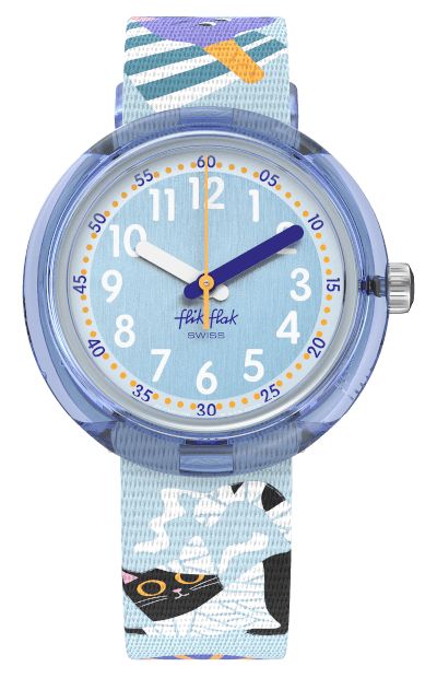 Flik Flak Tutan-time (31,85 mm) cadran bleu / bracelet en montre