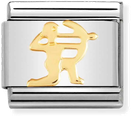 Nomination Classic Sagittarius 18ct Gold & Steel Charm 030104/09