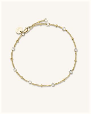 Rosefield Jewellery Gold Plated Bracelet Embellished With Crystals Watch JBSCG-J262