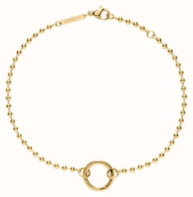 D.LOUISE Ball Chain Charm Gold Plated Bracelet 18cm SDB-05-18