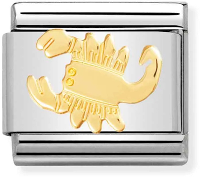 Nomination Classic Scorpio 18ct Gold & Steel Charm 030104/08
