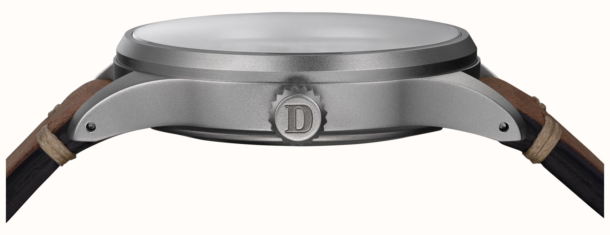 Damasko DF10 Three-Hand Automatic (39mm) Old Radium Black Dial / 'Vintage' Brown Leather Strap Watch DF10-AUTO RADIUM - autre vue 2