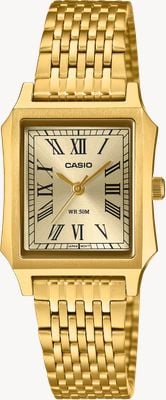 Casio Serie Ltp-b190, quarzo classico (23,5 mm), quadrante raggi di sole oro / bracciale in acciaio inossidabile placcato PVD oro LTP-B190G-9BVER
