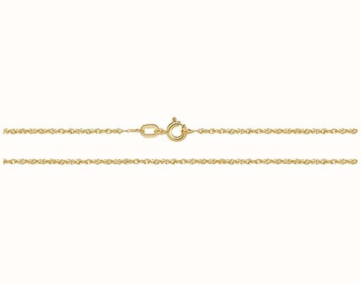 James Moore TH 9ct Yellow Gold DC Chain 18" CH218/18
